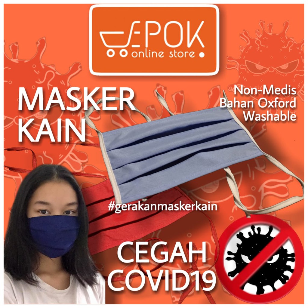 MASKER KAIN MASKER KAIN HIJAB TALI BAHAN KATUN OXFORD