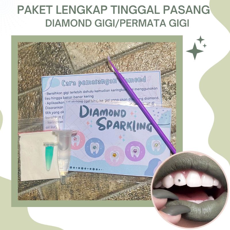 paket lengkap diamond gigi/permata gigi /diamond gigi