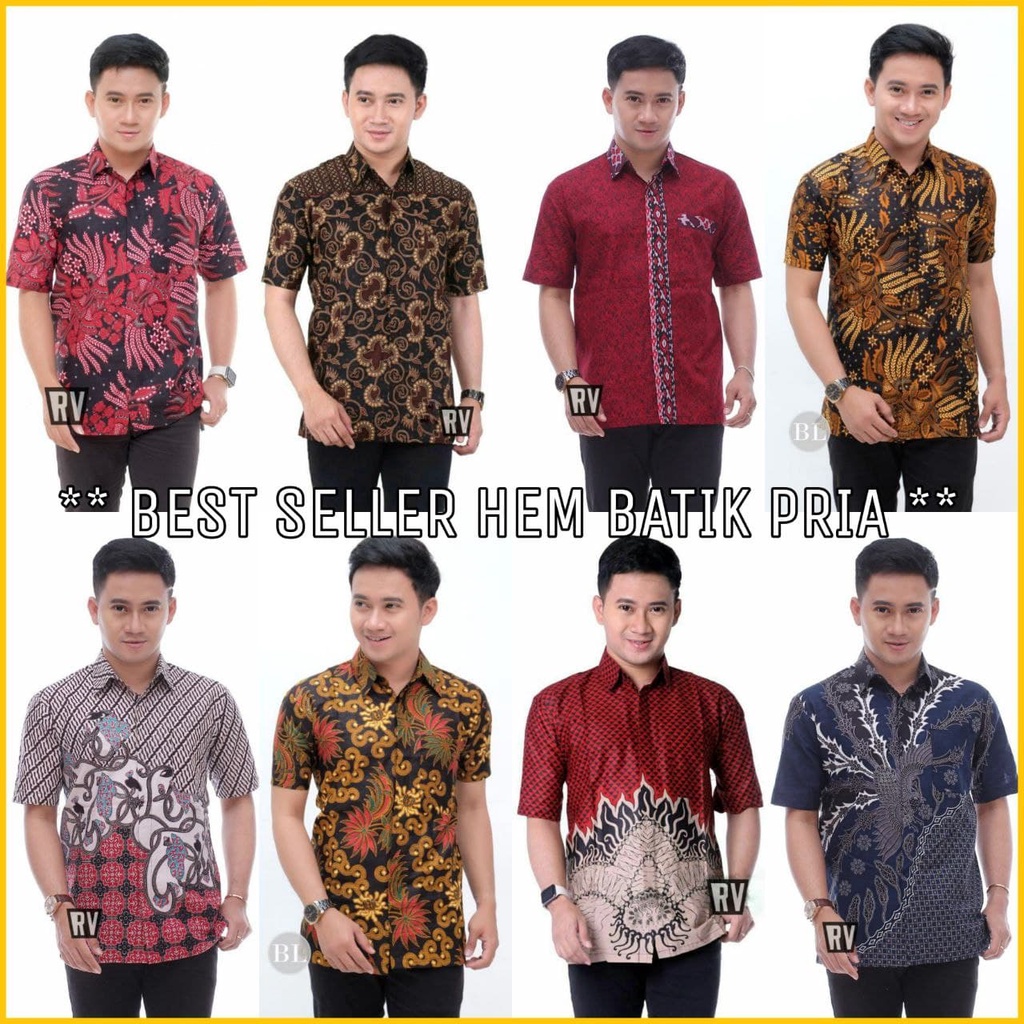 3.3 PROMO BIG SALE KEMEJA BATIK PRIA MURAH BEST SELLER M L XL BAJU COWOK COUPLE