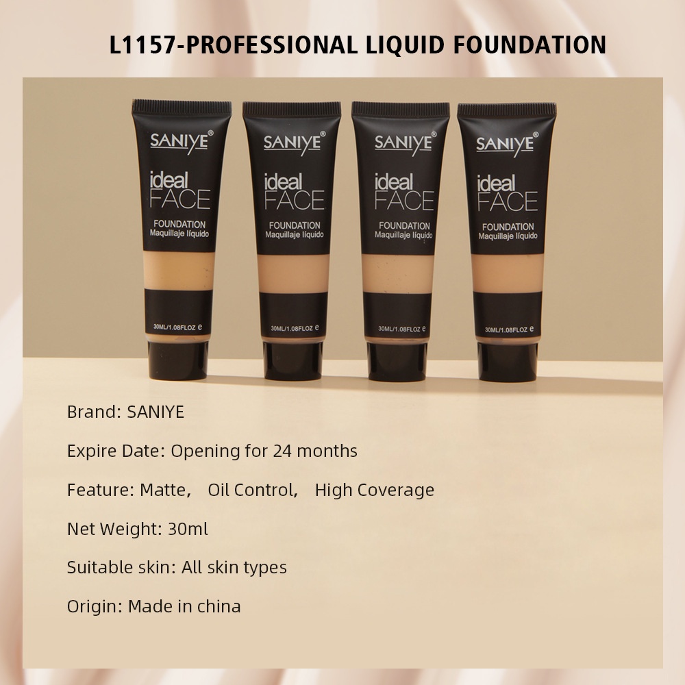 （COD）SANIYE 3 Warna Facial Flawless Liquid Foundation Base BB Cream Primer