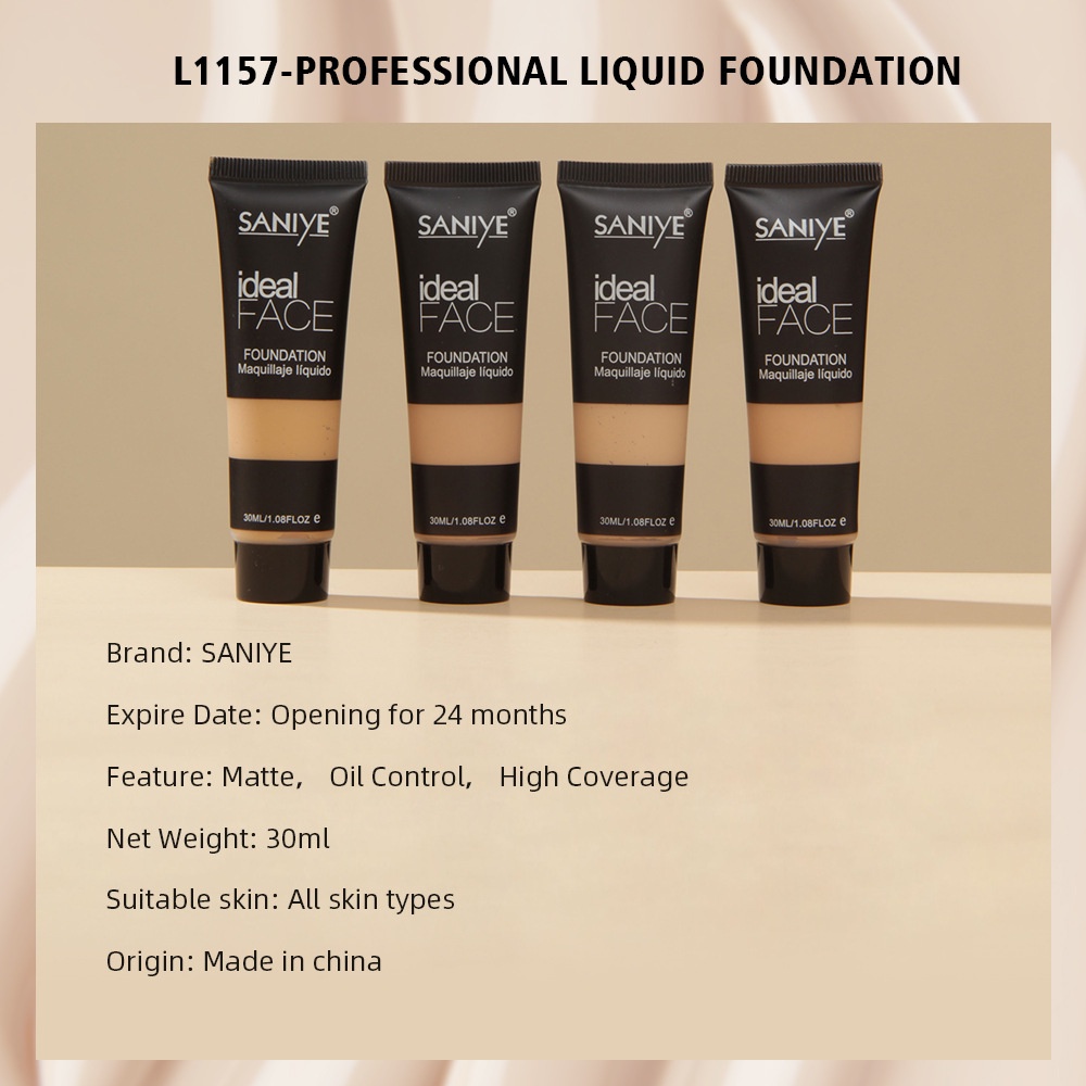 （COD）SANIYE 3 Warna Facial Flawless Liquid Foundation Base BB Cream Primer