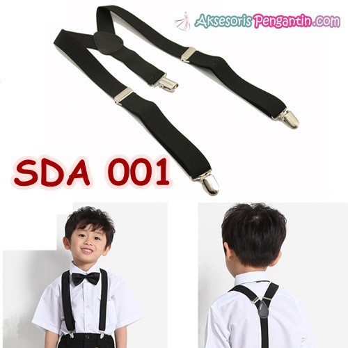 Suspender Pesta Hitam Anak Pria/Wanita l Aksesoris Baju Bretel-SDA001