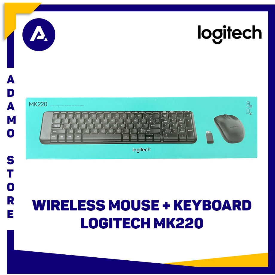 Logitech MK220 Combo Keyboard dan Mouse Wireless Original