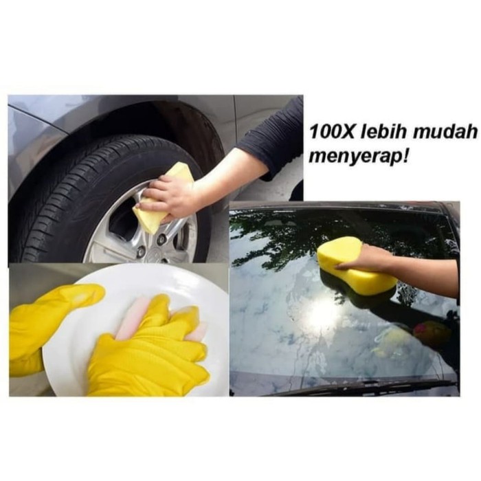 Busa Pencuci Moto Mobil - Kenmaster Spon Cuci Motor Set 2pcs - Wash Sponge