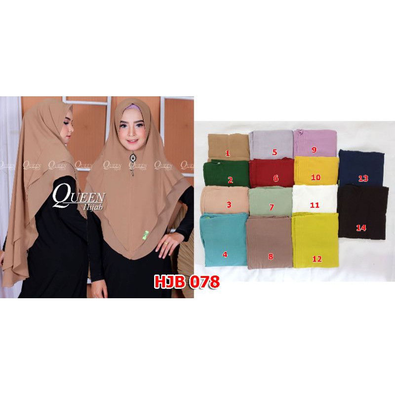 Jilbab Instan Bahan Ceruty Baby Doll Hijab Muslimah Dewasa HJB078