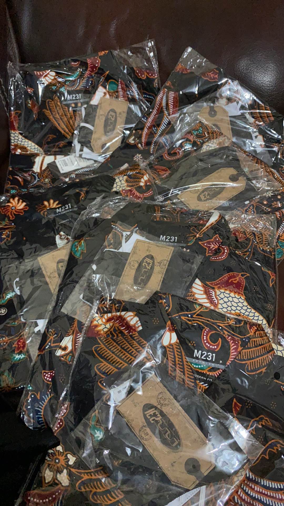 M231 Kemeja Pria Batik Panjang Hijau 1509b