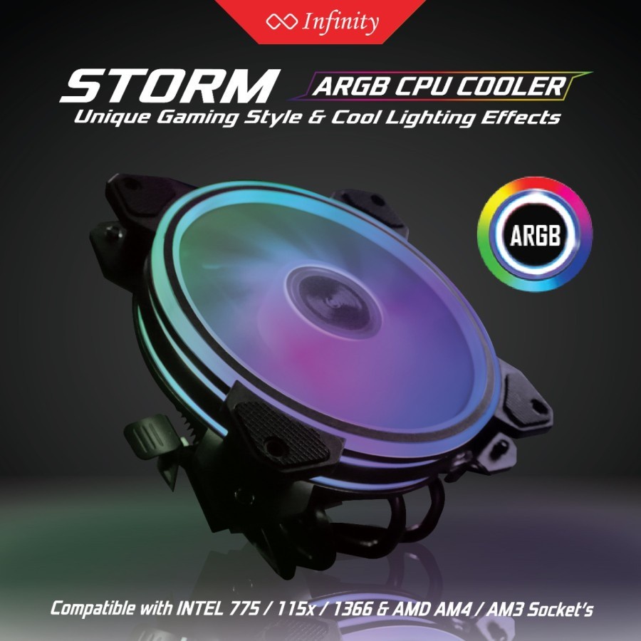 CPU Cooler Infinity Storm - ARGB CPU Cooler Infinity Storm with 4 Pipe