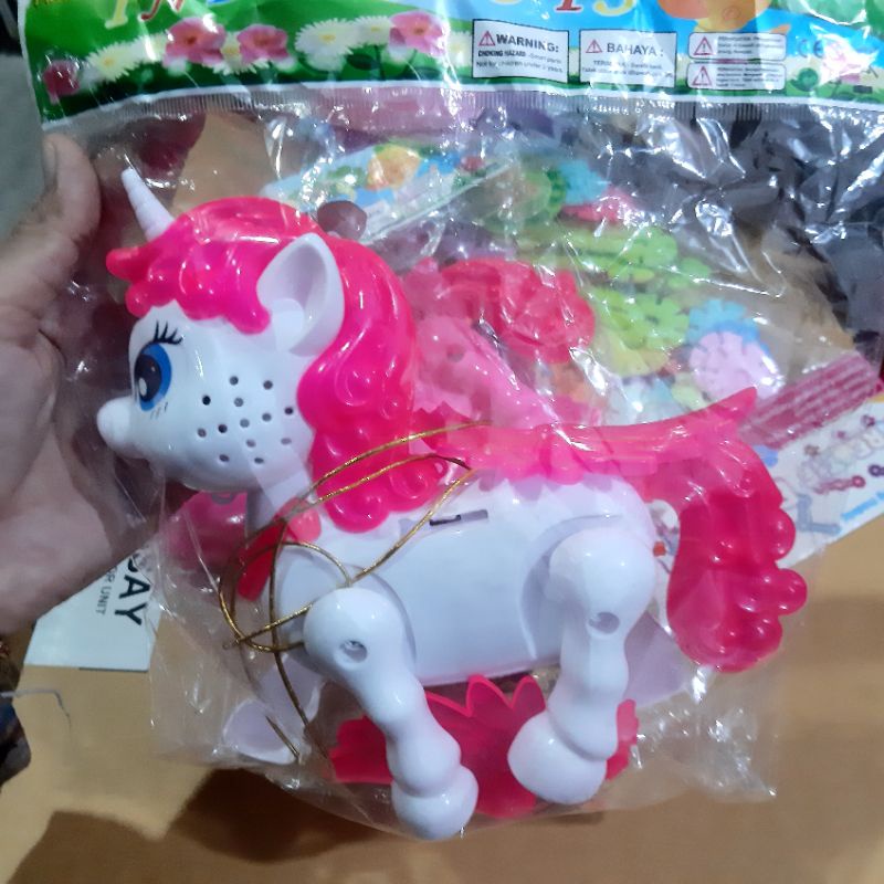 Mainan Anak Kuda Poni Unicorn | Bisa jalan Lampu Dan Suara