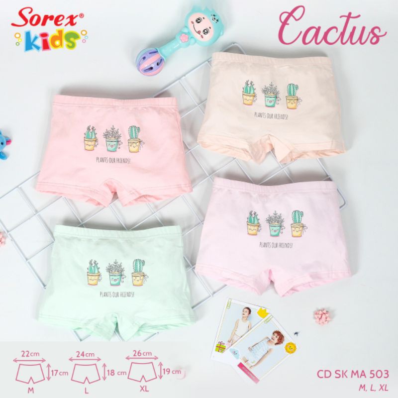 Sorex Kids Boxer/hotpants MA 503  M,L,XL happy me celana anak perempuan