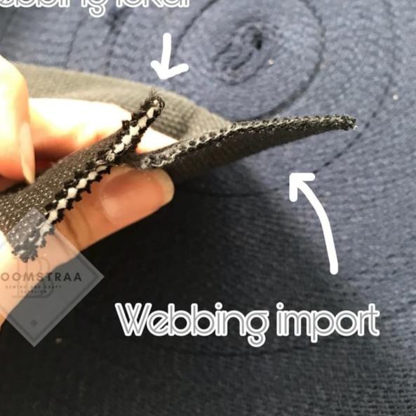 

Terlaris Ecer Webbing Katun 38mm tali katun 3,8cm cottong webbing tali tas katun per meter ♥♘♟