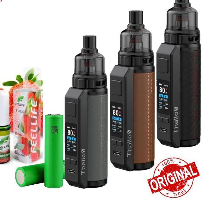 New elektronik tinta SALEVapee Vapoor SMOKEE THALO S KIT 80W Free Baterai+L 10ml mesin uap|SQ5