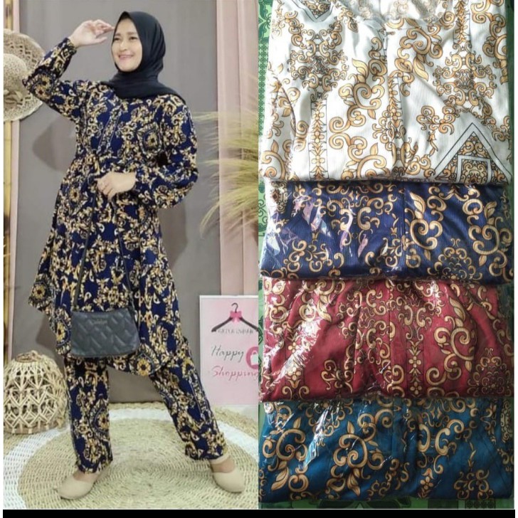 SETELAN CELANA WANITA KEKINIAN MOTIF SULTAN/SULTAN SETCEL HYGET/BAJU TIDUR/PIYAMA