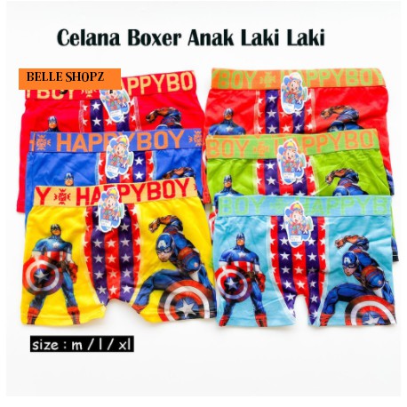 CELANA DALAM BOXER ANAK COWOK HAPPY BOY / CD BOXER ANAK LAKI LAKI