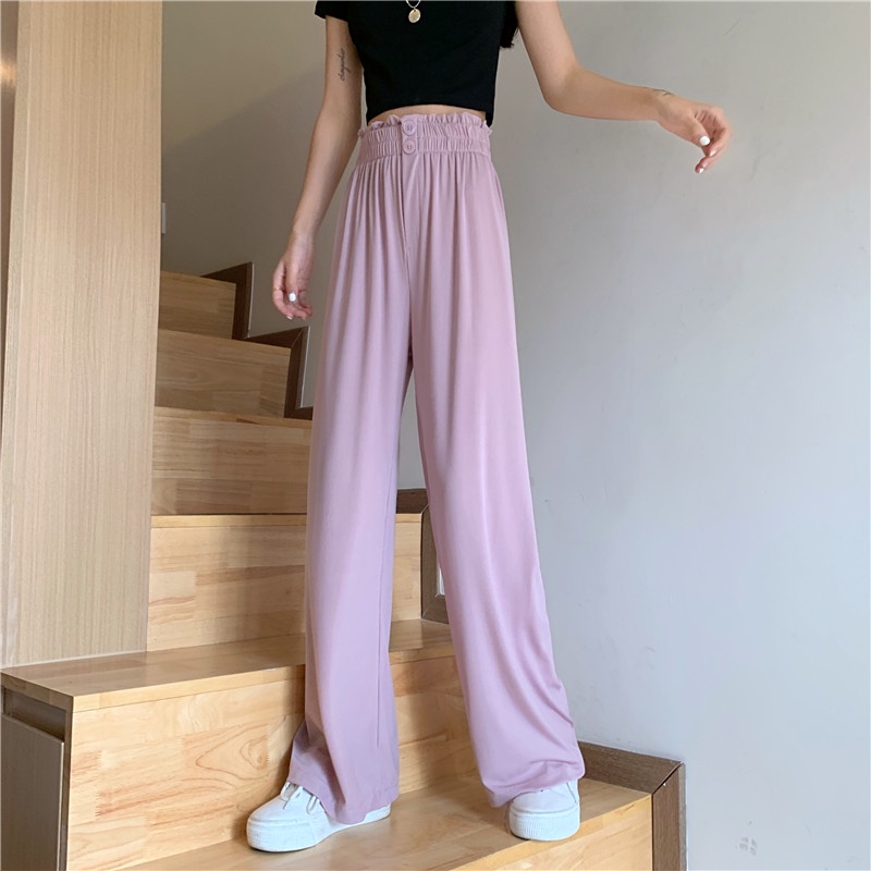 AMIEE - Korean Celana Wanita Terbaru Hightwaist Pants Celana Polos Wanita