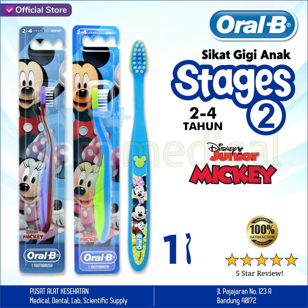 Jual Oral B Sikat Gigi Anak Stages 2 Usia 2-4th | Shopee Indonesia