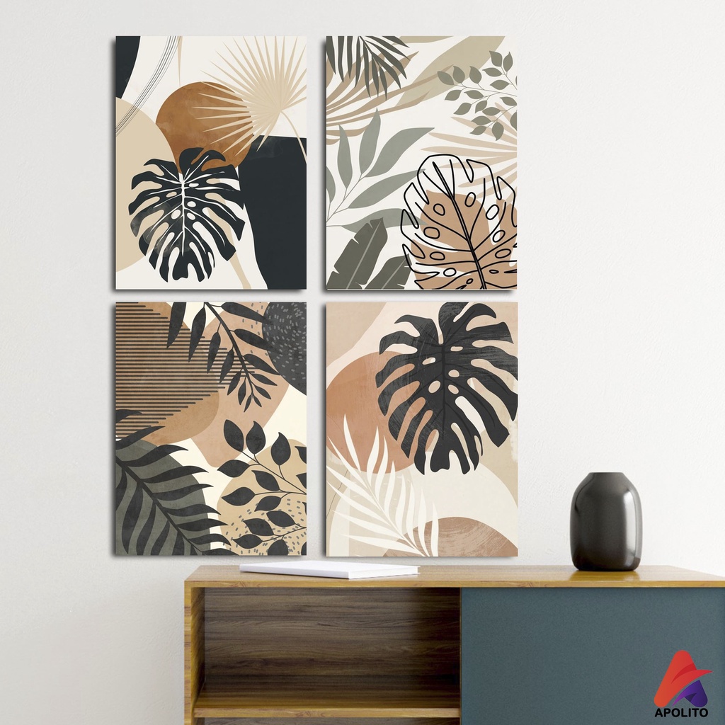 HIASAN DINDING DAUN ABSTRAK MONSTERA PAJANGAN DINDING DAUN WALL DECOR DAUN DEKORASI BUNGA MONSTERA