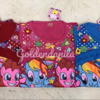 SETELAN BAJU ANAK  KARAKTER MY LITTLE PONY RAINBOW CELANA  