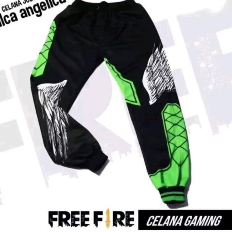 [KDU.03Jn22ˢ] celana jogger anak gaming FF HEROIC ANGEL/CALCA ANGELICA BIRU/CALCA ANGELICA HIJAU cal