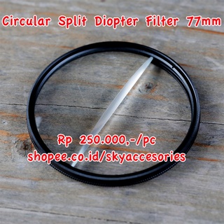 Kaca Prisma Split Diopter Filter (Deep Focus) ring 77mm