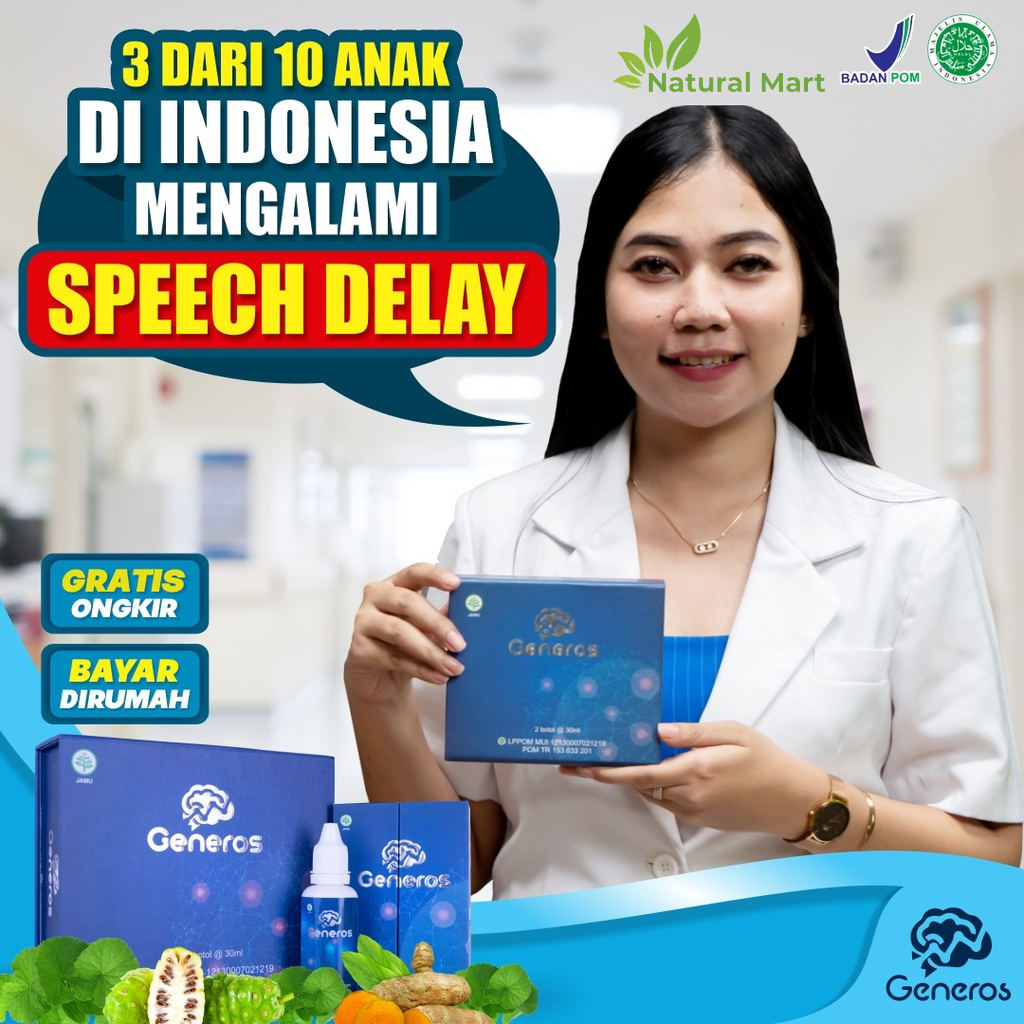 Paket 5 Box - Madu Generos Multivitamin Nutrisi Otak Anak Tuntaskan Speech Delay / Autis/ Tingkatkan Kecerdasan Daya Ingat Cegah Kepikunan