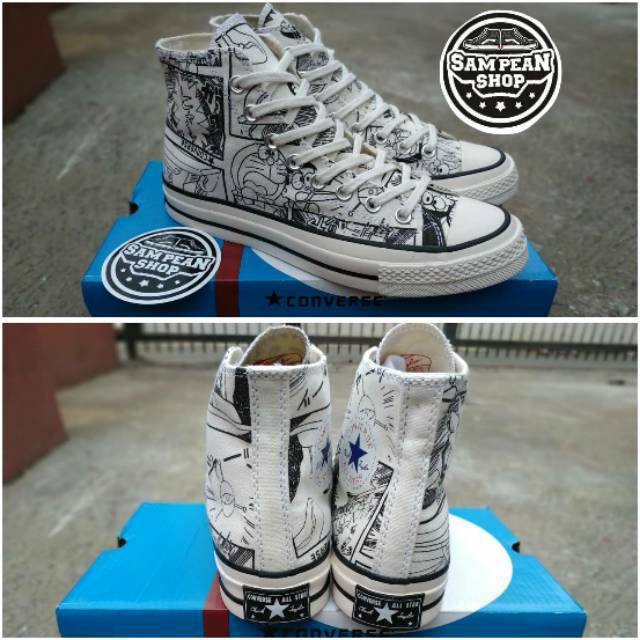  Sepatu  Converse  1970S 70S high DORAEMON  COMIC retro Off 