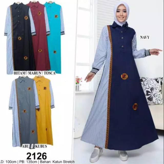 gamis katun kekinian