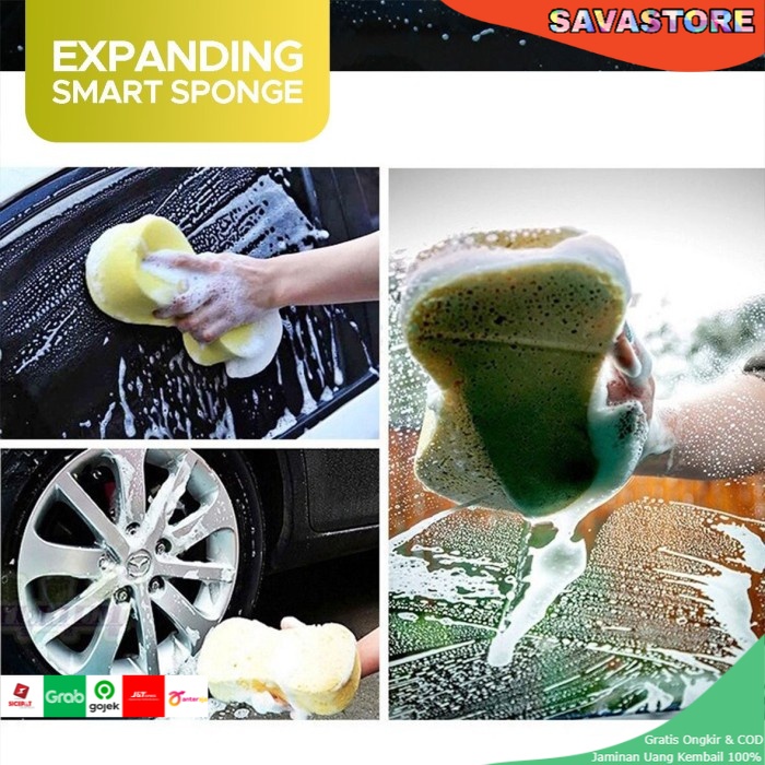 SPONGE BUSA CUCI MOBIL PREMIUM EXPANDING SMART SPONGE BUSA COMPRESS