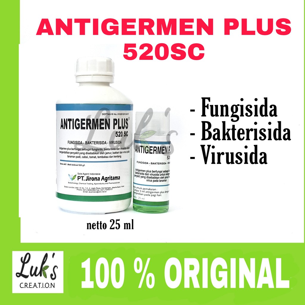 Antigermen plus 520sc 25 ml fungisida bakterisida virusida tanaman