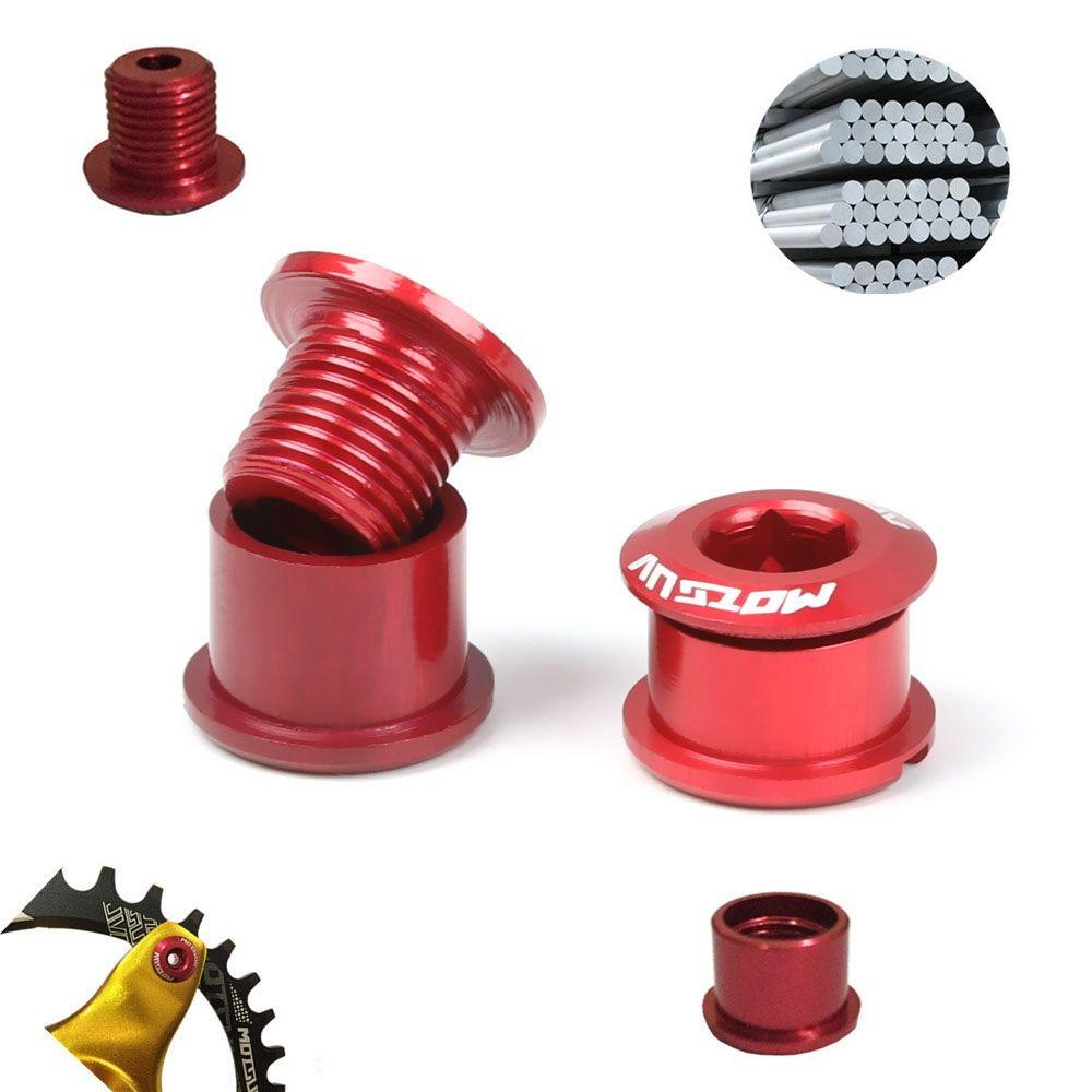 Top 5Pcs Sekrup Chainwheel 5Pcs 7075 4.9mm/6.4mm MTB Sepeda Alloy Disc Screw