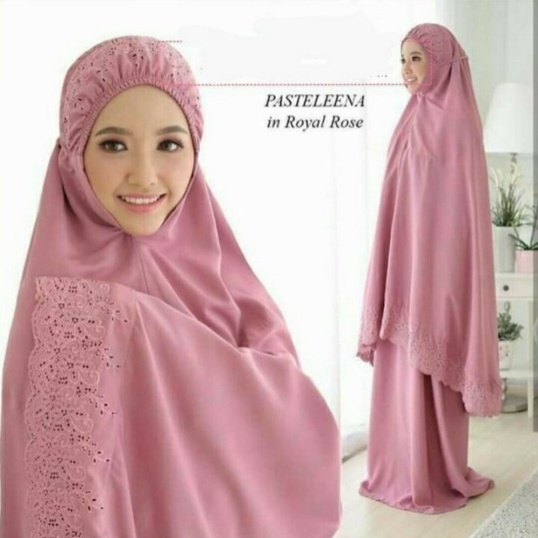 MUKENA DEWASA - MUKENA KHADIJAH - MUKENA JUMBO - MUKENA BAHAN ADEM - dusty Berkualitas