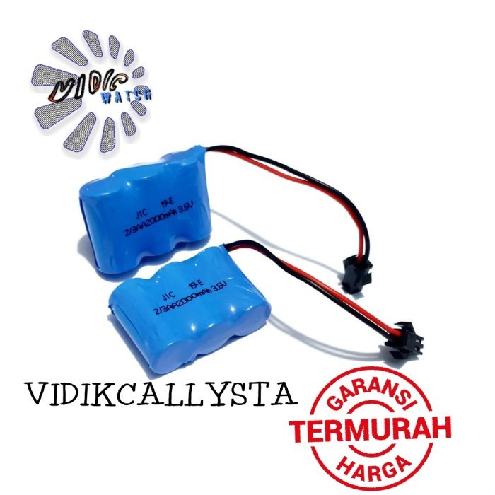 Batrei mainan Remote mobil RC Kecil 2/3 AA2000mAh Awet