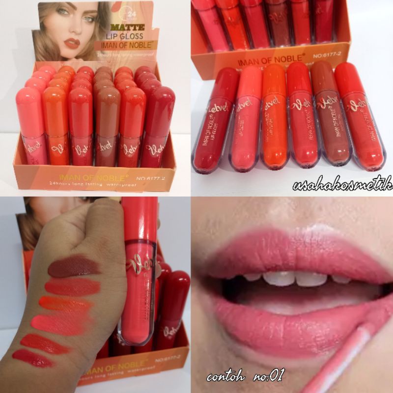 PER6PCS LIP GLOSS VELVET MATTE TUTUP BULAT | RATA NO.6177 | 7867-03