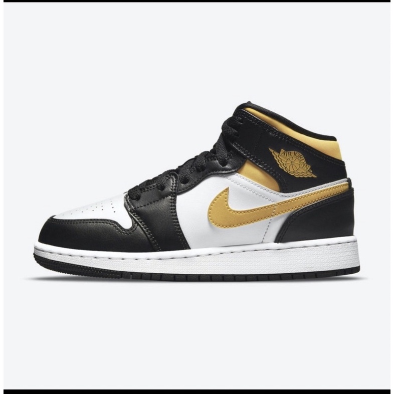 Air Jordan 1 Mid GS Pollen Black