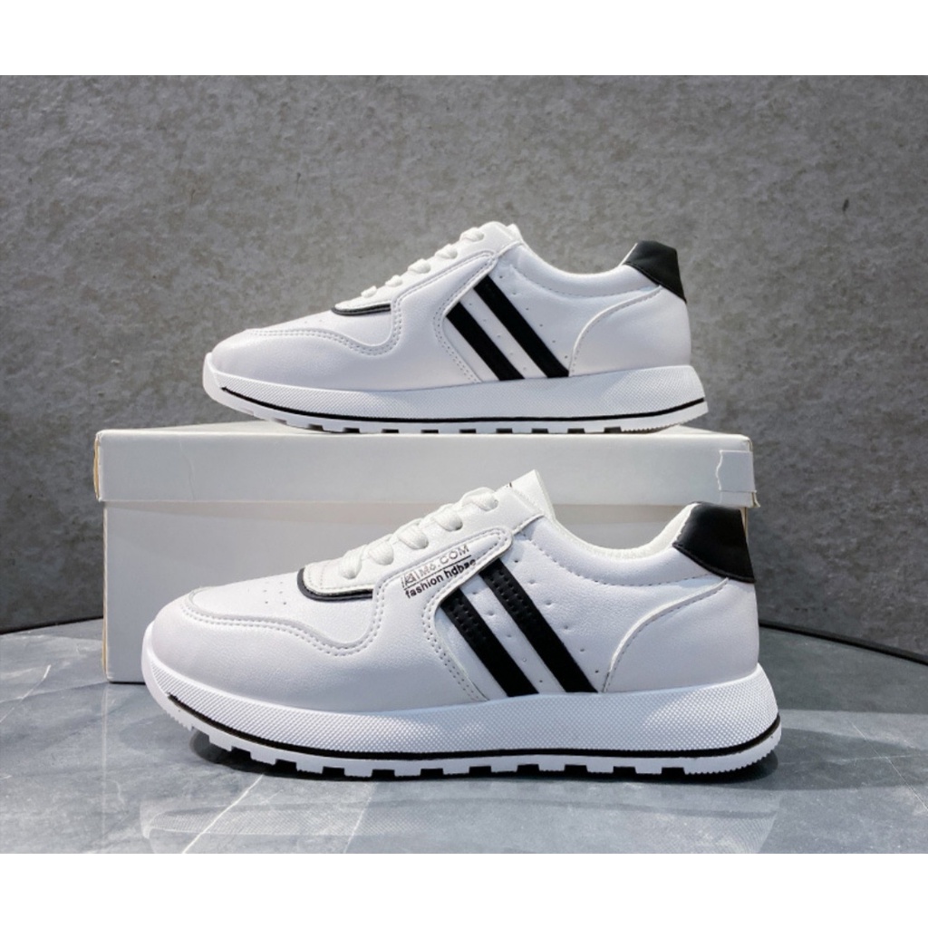 [DUNIA FASHION] Sepatu Sneakers Wanita Korea Fashion Import Sport Shoes Casual Original  DF-547-BLACK