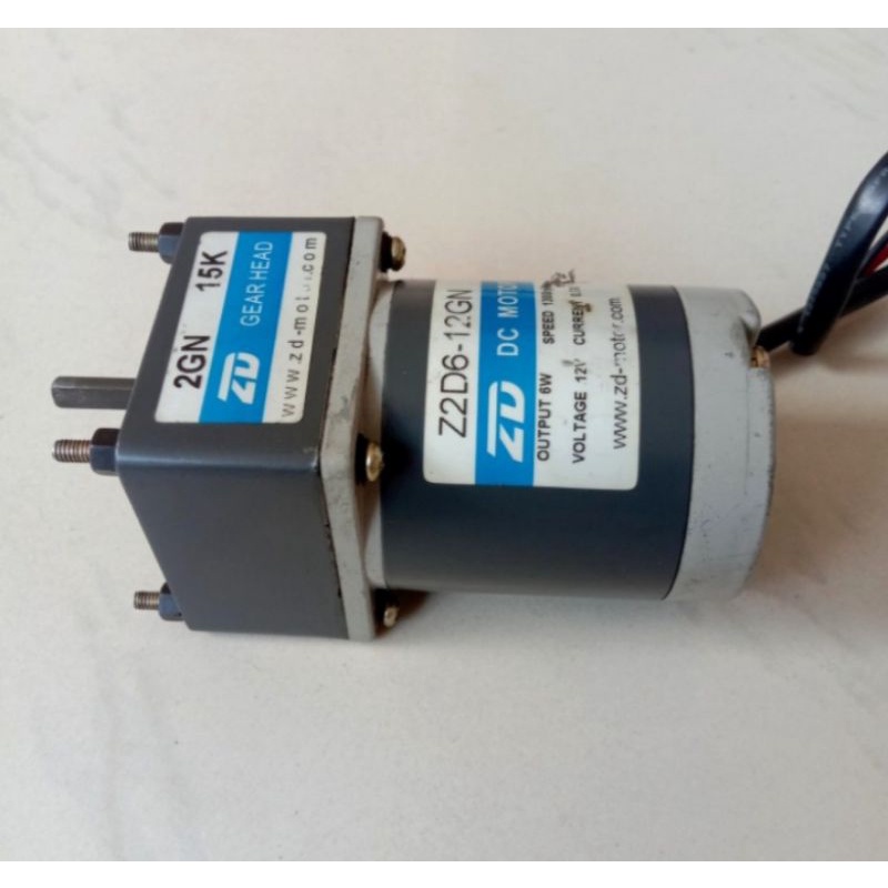 Dc Motor Gearbox 12V 6W Ratio 1 : 15 86Rpm