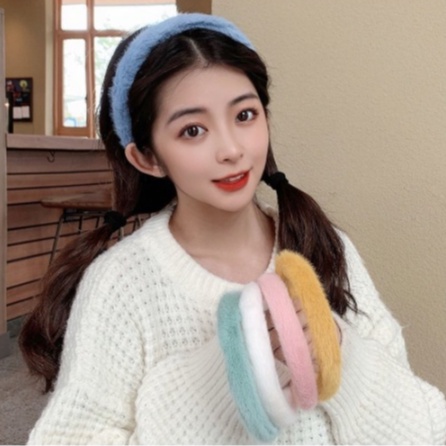 PREMIUM Bando Korea Bulu - Bando Mantel Musim Dingin Winter Korean Fur Headband