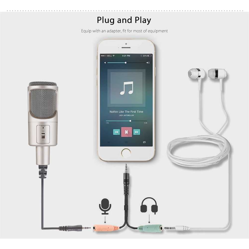 (100% BARANG ORI) Yanmai Omnidirectional Condenser Microphone with Stand - SF-960B