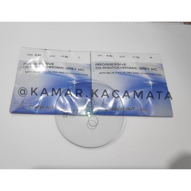 lensa kacamata PROGRESIF PHOTOCROMIC BLUERAY (bifocal)