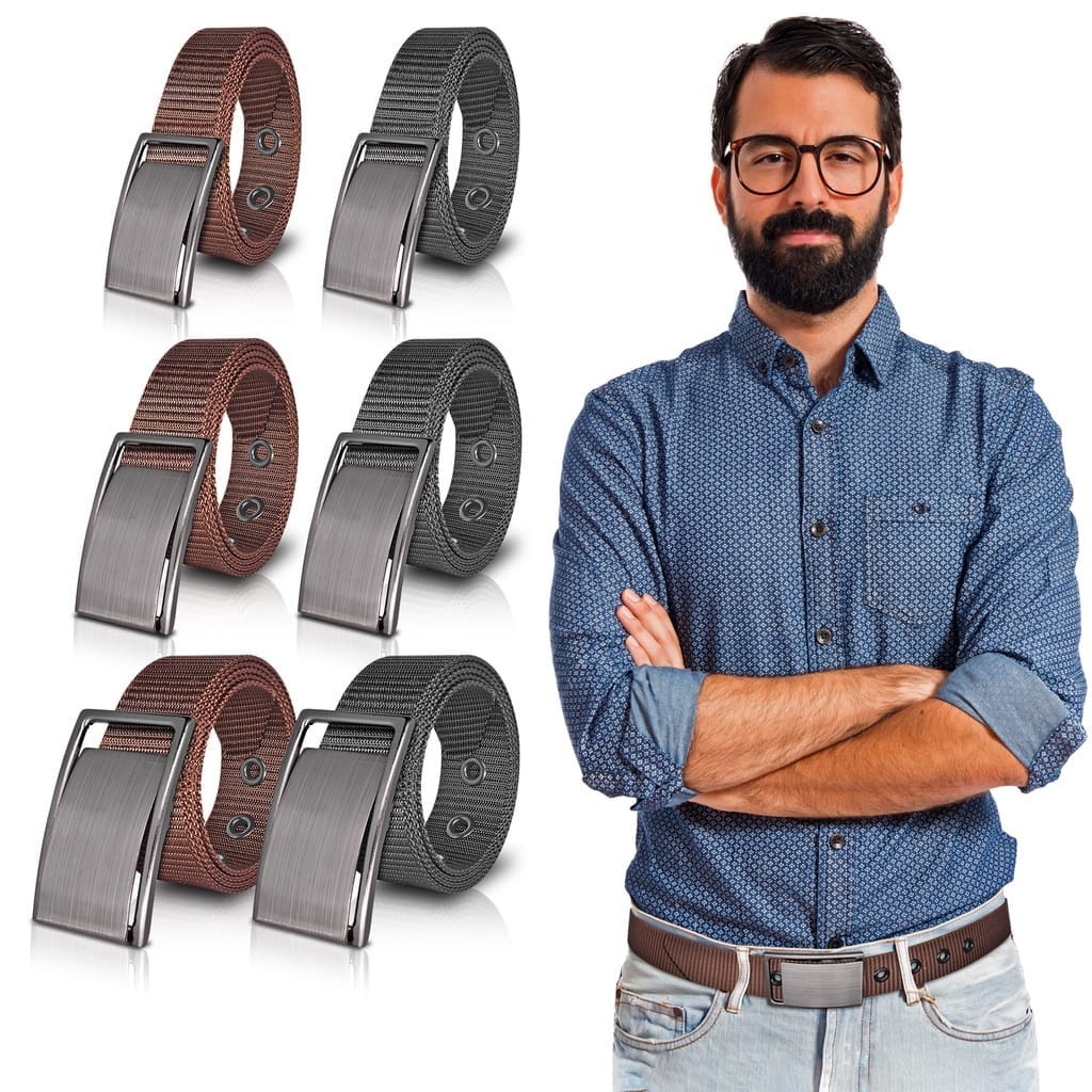 IKAT PINGGANG PRIA TALI NYLON CANVAS KEPALA SILET SABUK PRIA GESPER PRIA MEN BELT AKSESORIS FASHION