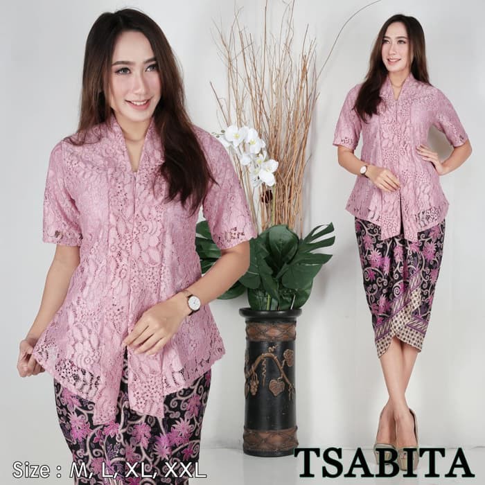 kebaya brukat floy pendek trendy