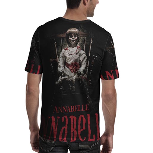 Kaos Fullprint Annabelle Doll Horror Tshirt Bahan Polyester Jersey RARE T-SHIRT [BISA COD] New Casua