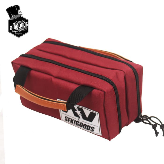 Medium Mecha Pro Special Edition AV x SFKGoods Vape Bag (maroon)