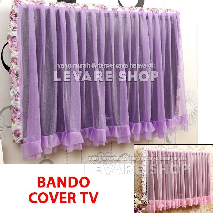 Cover / Sarung / Bando Tv Renda + Penutup Layar ( 37" - 43 INCH )