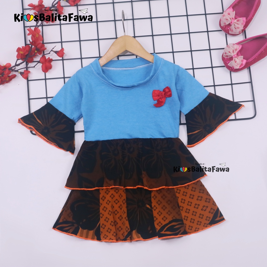 Dress Syifa uk Bayi 3-12 Bayi / Dres Lengan Panjang Murah Gaun Pesta Baju Baby Perempuan Grosir