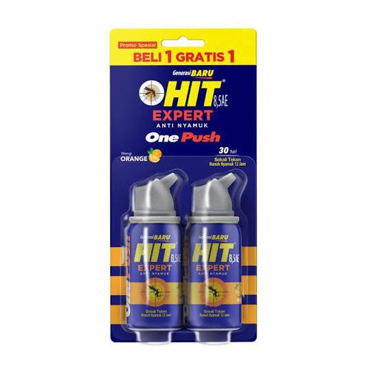 Ready Hit One Push Anti Nyamuk Dan Kecoa Orange Isi 2
