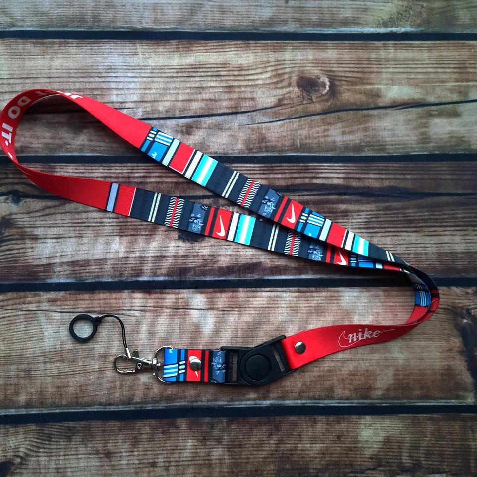 

❊Ready≛→ Lanyard printing NIKE Gantungan ID card plus karet 13mm 83 ❊