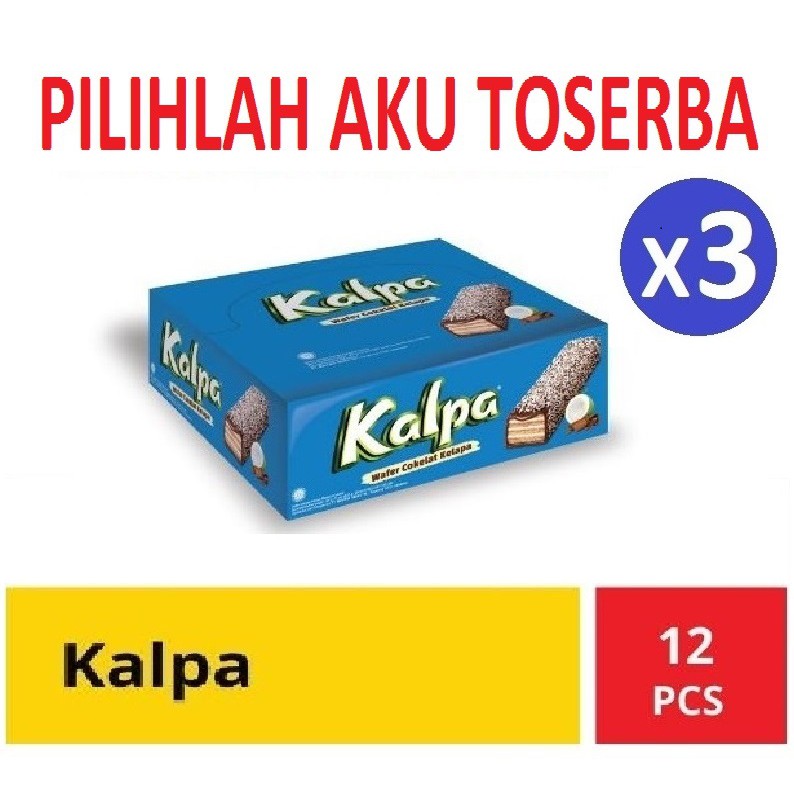 ROMA KALPA Wafer Coklat Kelapa - 1 box isi 12 pcs @22 gr - ( HARGA 1 PAKET ISI 3 BOX )