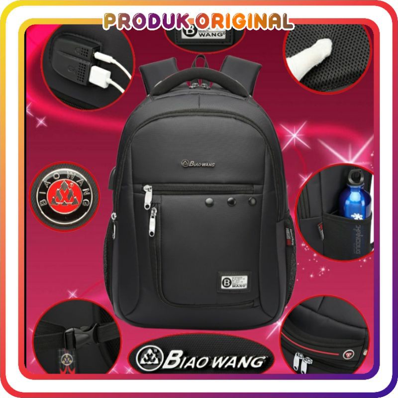 COD TAS RANSEL BIAOWANG 3006 NYLON WATERPROOF PRODUK IMPORT ORIGINAL