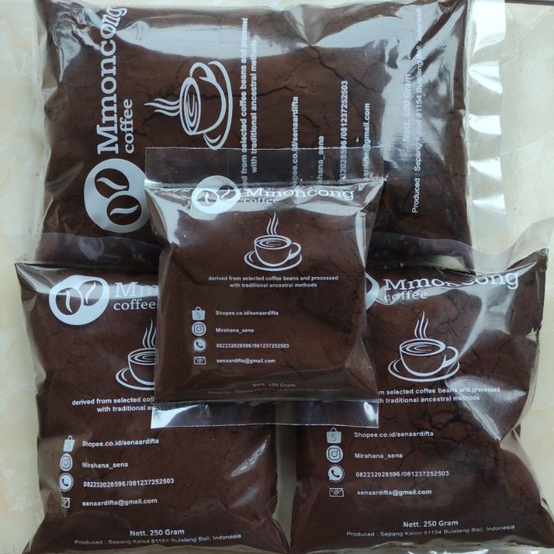 

Kopi Bubuk Asli Bali, Robusta 600g,250g,100g, Aroma pekat 100% murni