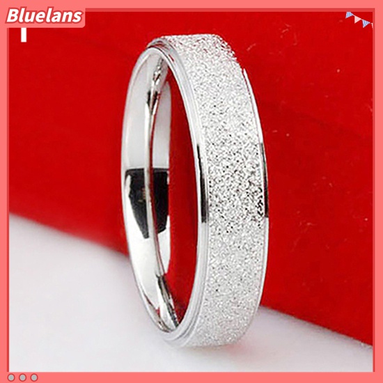 Bluelans Cincin Bahan Stainless Steel Matte Untuk Pria Dan Wanita